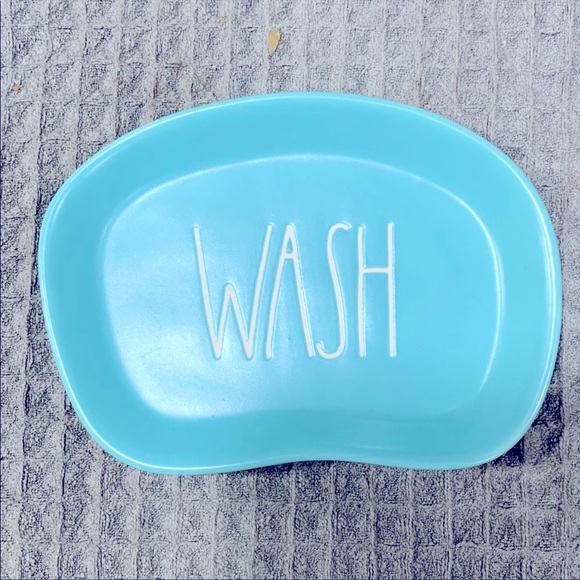 Rae Dunn Bathroom Tiffany Blue Wash Soap Dish - Picture 1 of 4